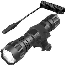 Mini CREE 3 Modes Waterproof LED Zoom Flashlight Torch w/ Rail Mount For Hunting 