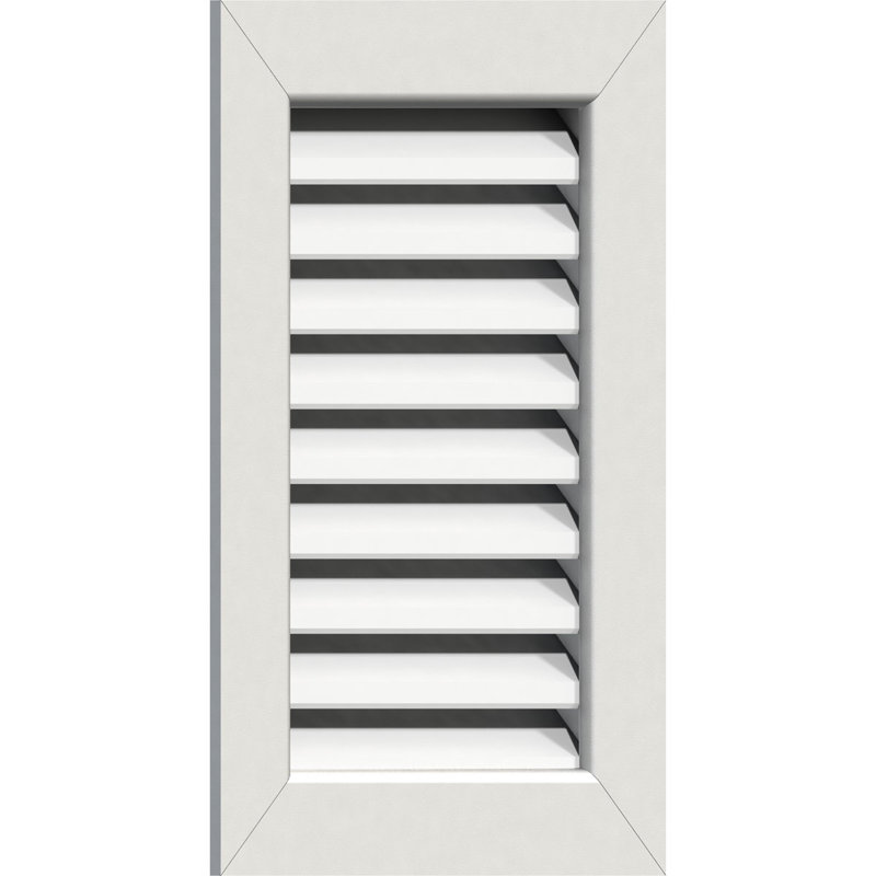 Ekena Millwork Pvc Vertical Peaked Gable Vent With Flat Trim Frame In White Wayfair