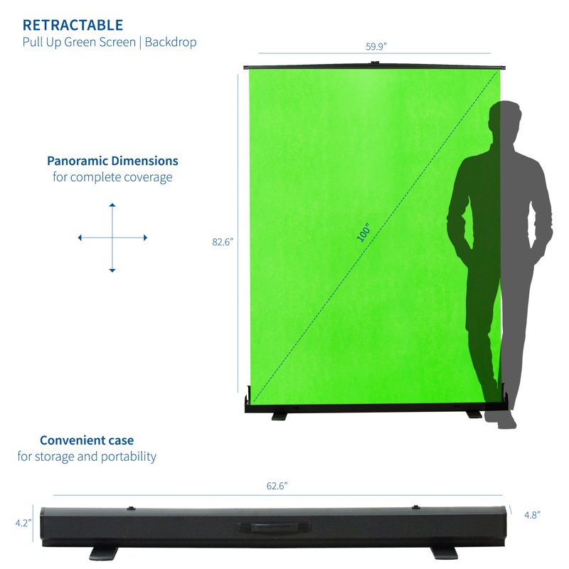Vivo Collapsible Pull Up Chroma Key Panel Backdrop Green 100 Manual Projection Screen Wayfair