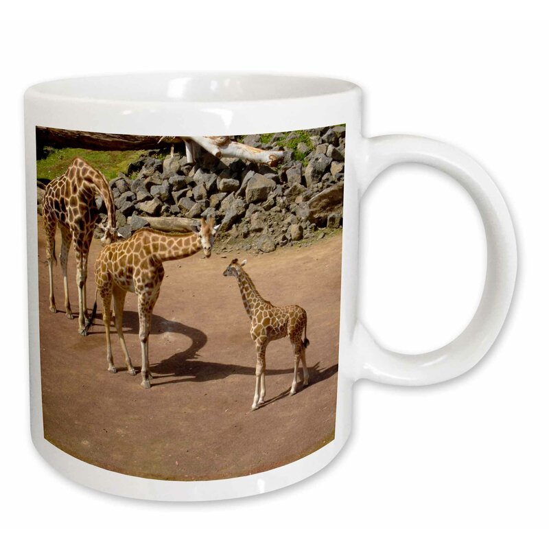 East Urban Home Giraffe Family With Baby Giraffe Coffee Mug Wayfair