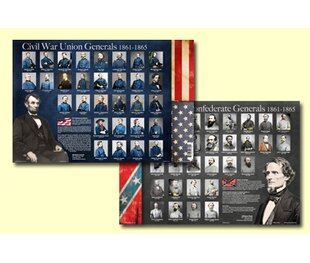 Painless Learning Civil War Generals Placemat 