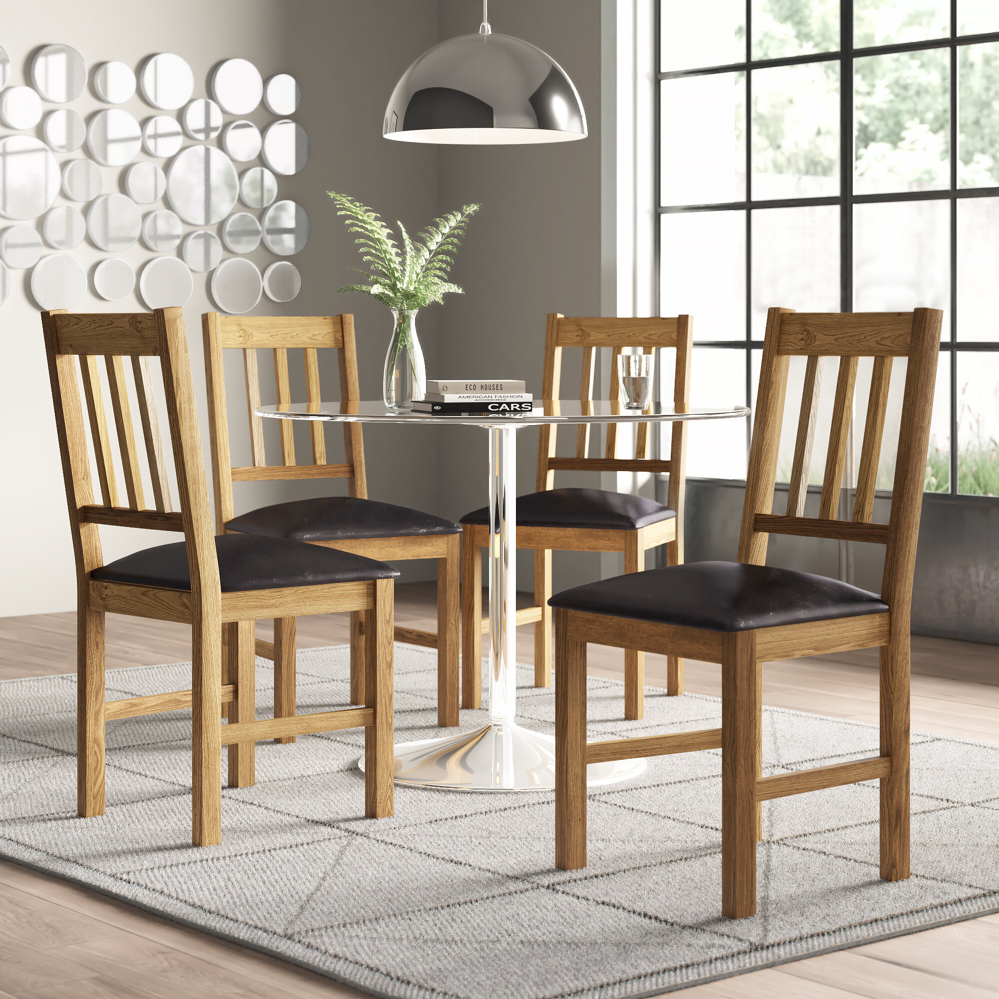 Brown Leather Dining Chairs Set Of 4 - Good looking and comfortable