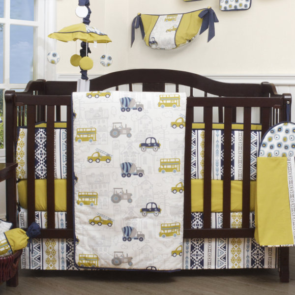 vintage car baby bedding