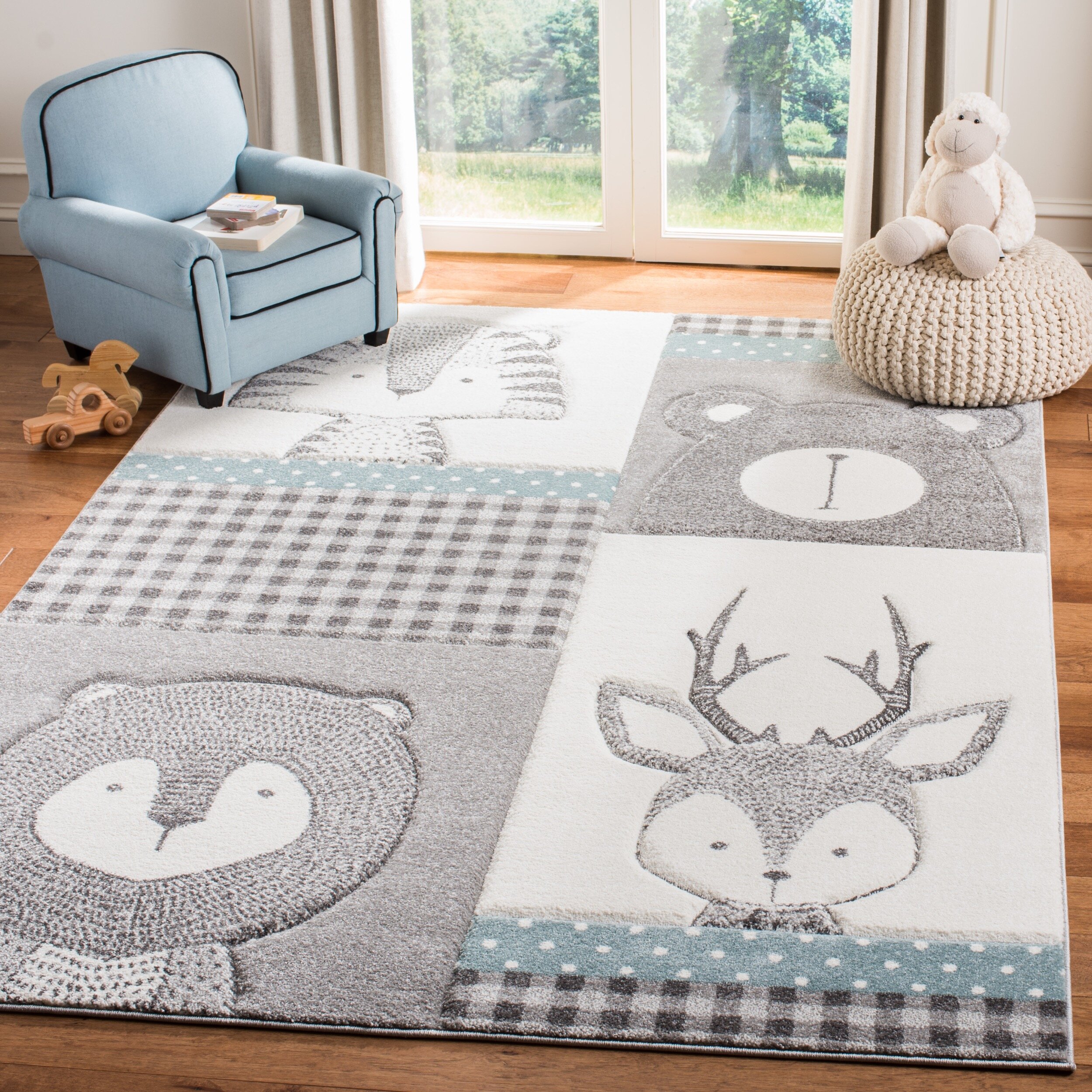 Harriet Bee Burgan Kids Gray Area Rug Reviews Wayfair