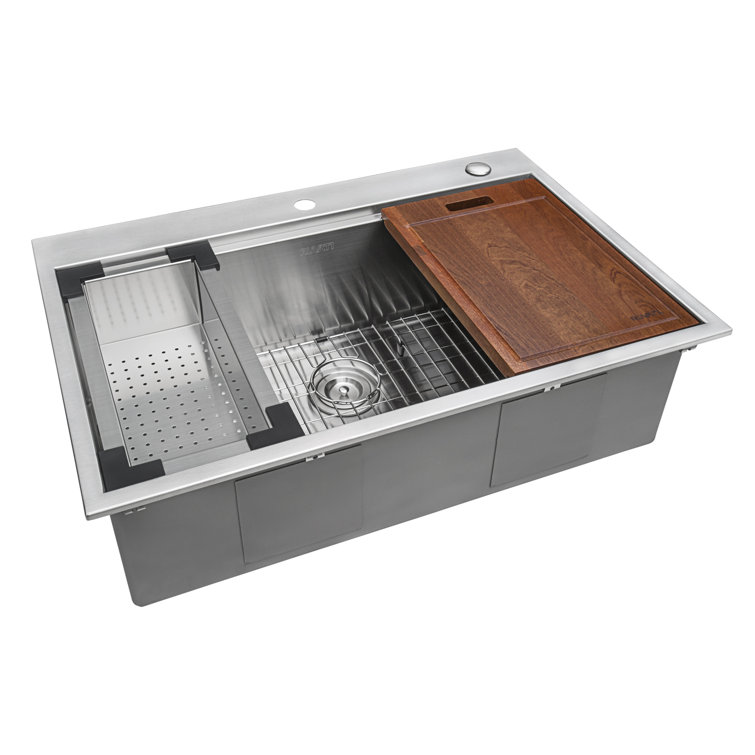 Ruvati 33 L X 22 W Drop In Kitchen Sink Reviews Wayfair