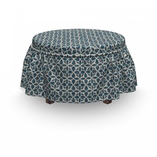 Grunge Motifs Middle Ages Ottoman Slipcover (Set Of 2) By East Urban Home