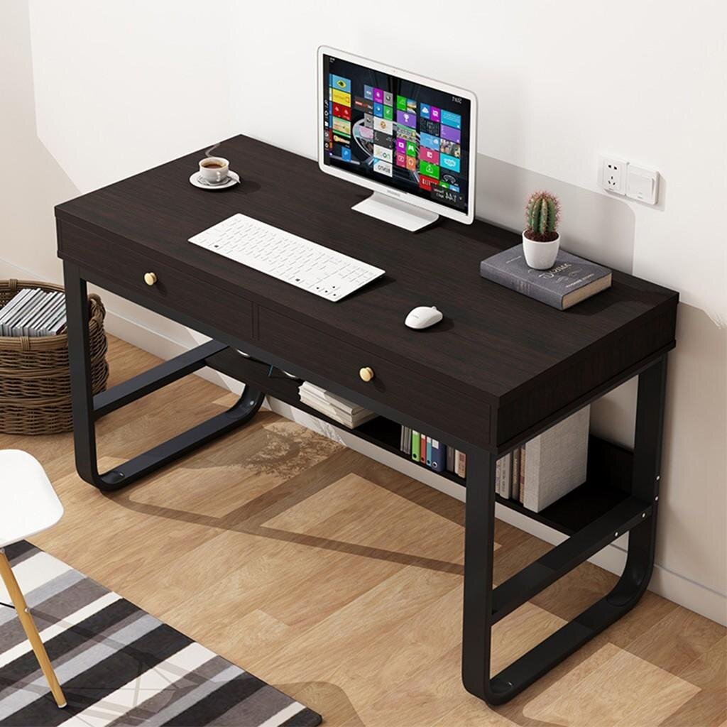 Office Desk Computer Table Laptop Study Table Workstation With 2 Drawers 