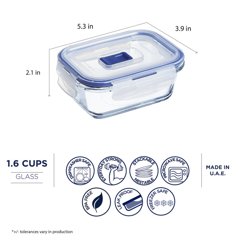 Luminarc Pure Box Active 5 Container Food Storage Container Set Reviews Wayfair