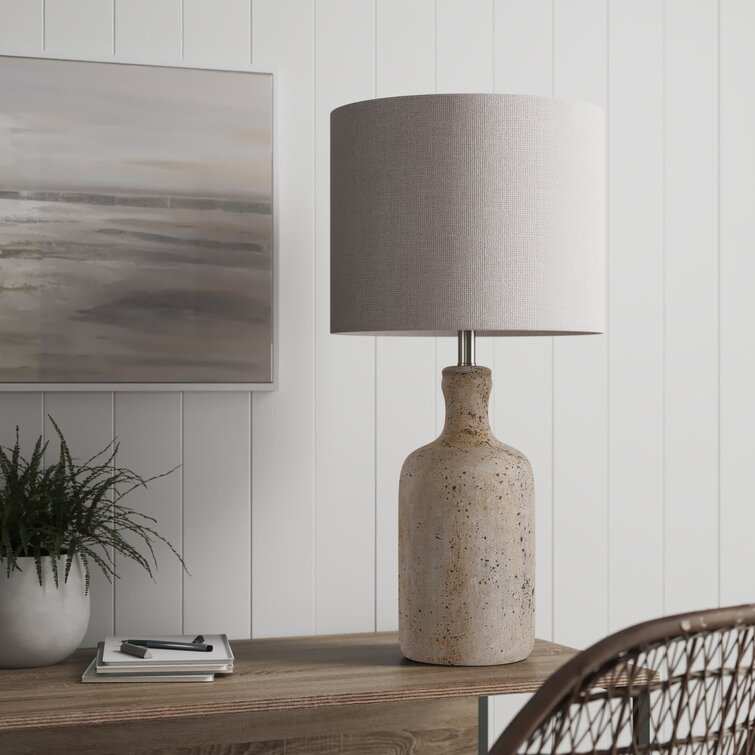 tall concrete table lamp