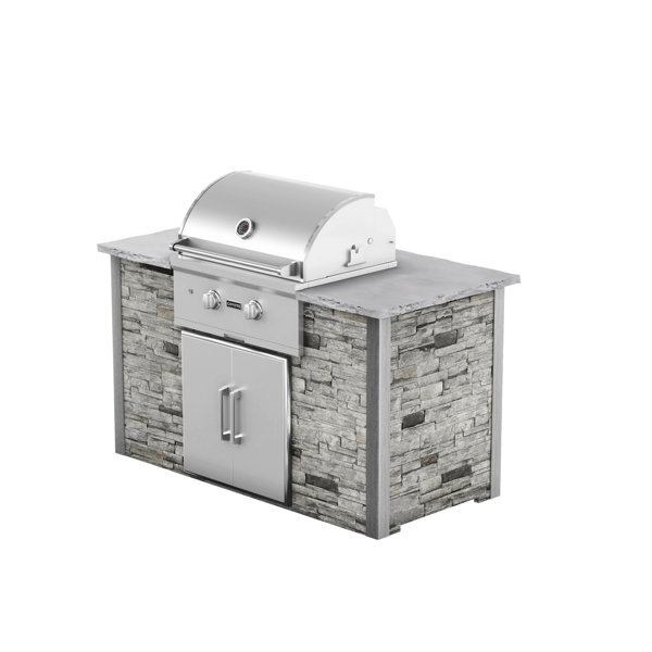14 x 20 x 23 BI-DTOOL Outdoor Kitchen Drawers Stainless Steel Triple BBQ Drawers Flush Mount for Outdoor Kitchen or BBQ Island 