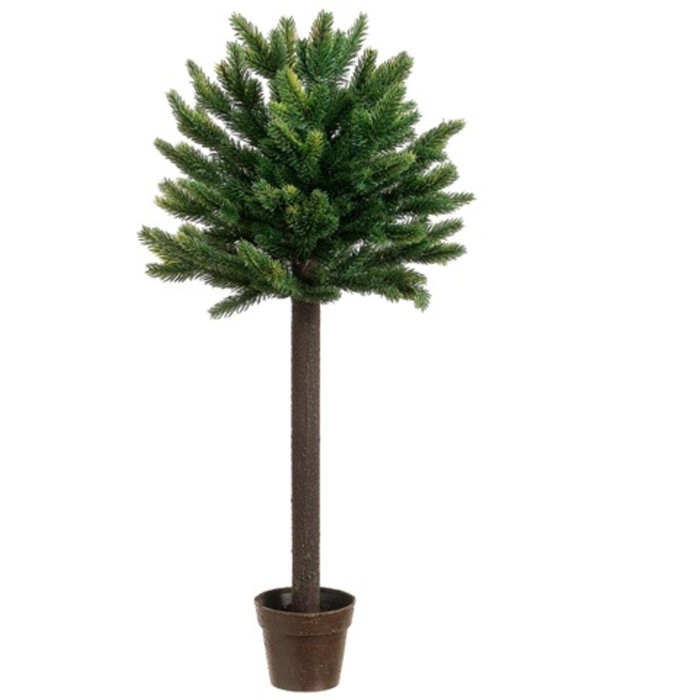 Tori Home 2 25 Potted Short Needle Balsam Pine Artificial Topiary 2 25 Potted Short Needle Balsam Pine Artificial Topiary Christmas Tree