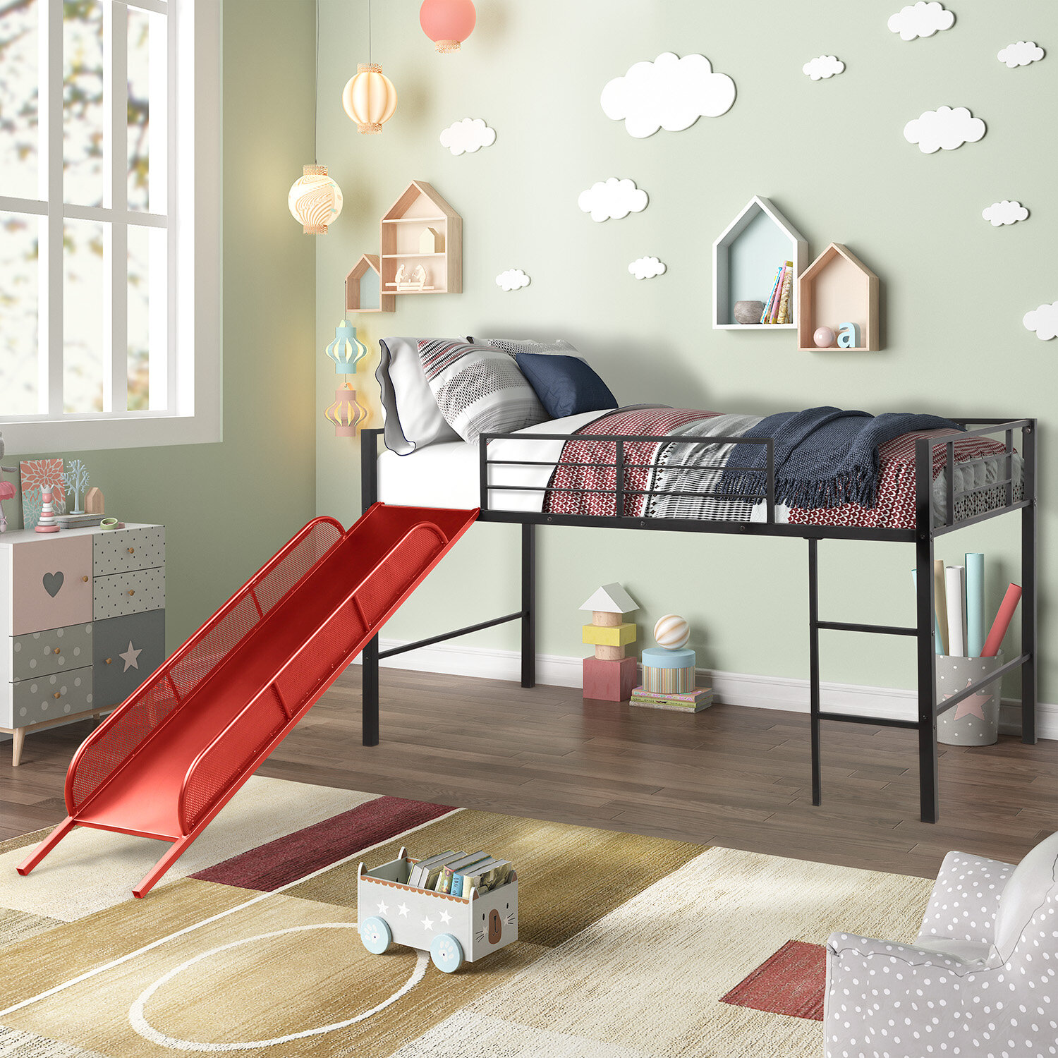 Mcdougall Metal Twin Loft Bed