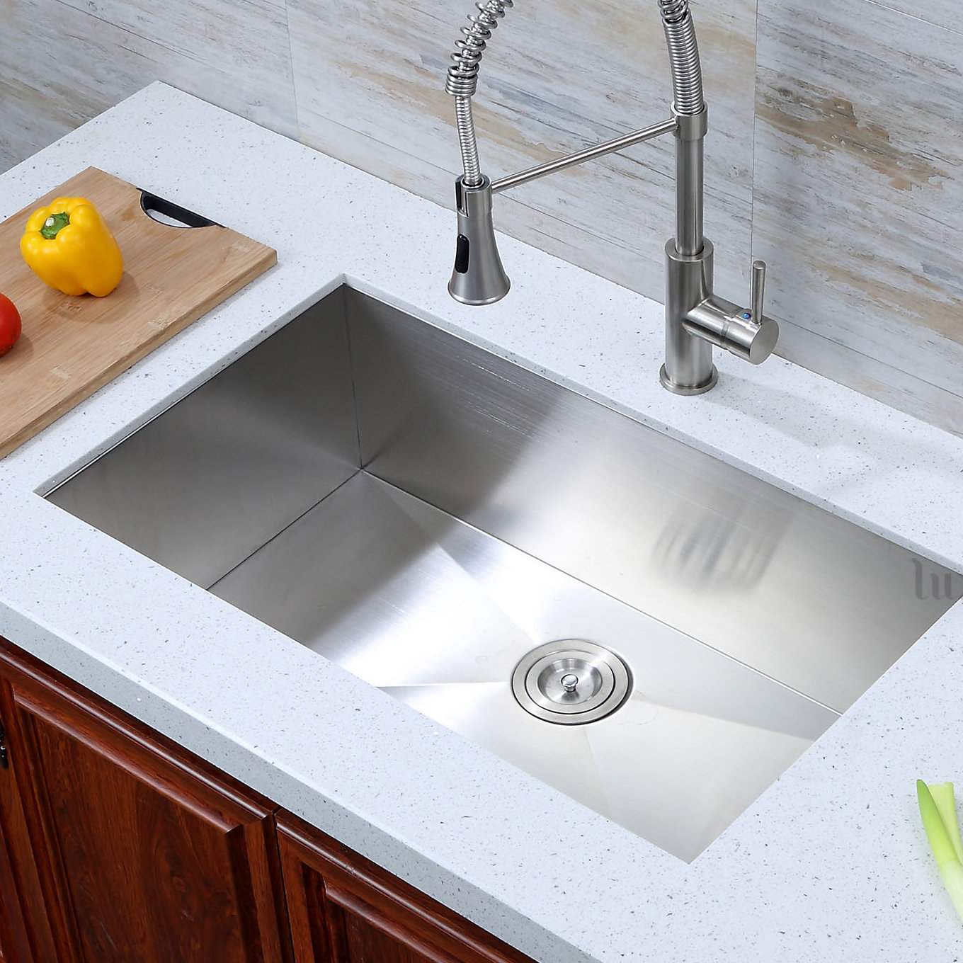 Luxier 32 L X 19 W Undermount Single Bowl 16 Gauge Stainless Steel Luxier 32 L X 19 W Undermount Single Bowl 16 Gauge Stainless Steel Handmade Zero Radius Kitchen Sink Reviews Wayfair