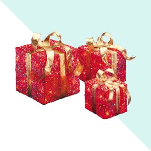 XMAS Gift Hamper 10 x RED GOLD SANTA REINDEER CHRISTMAS LARGE GABLE GIFT BOXES 