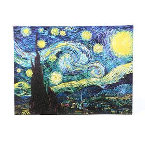 Starry Night by Vincent Van Gogh Framed Graphic Art Print on Canvas