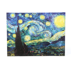 Starry Night by Vincent Van Gogh Framed Graphic Art Print on Canvas