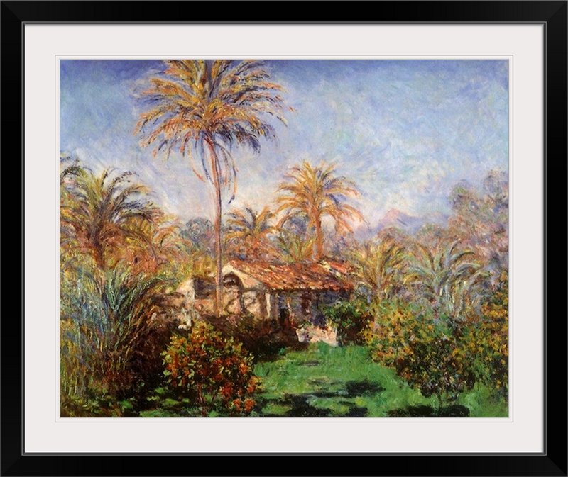 Great Big Canvas House Among The Palms By Claude Monet Painting
