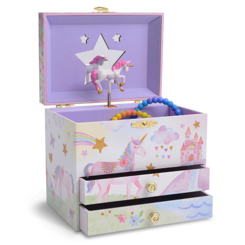 Harriet Bee Rainbow Glitter Unicorn Musical Jewelry Box Reviews