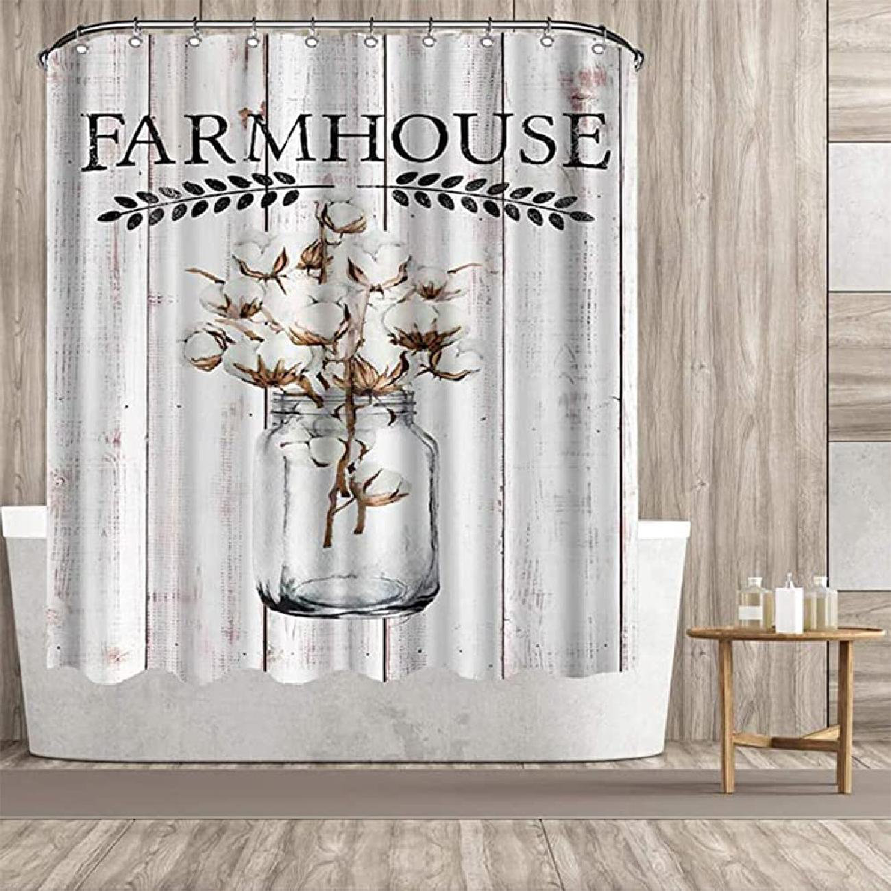pics Farmhouse Shower Country Shower Curtain Sets wayfair com