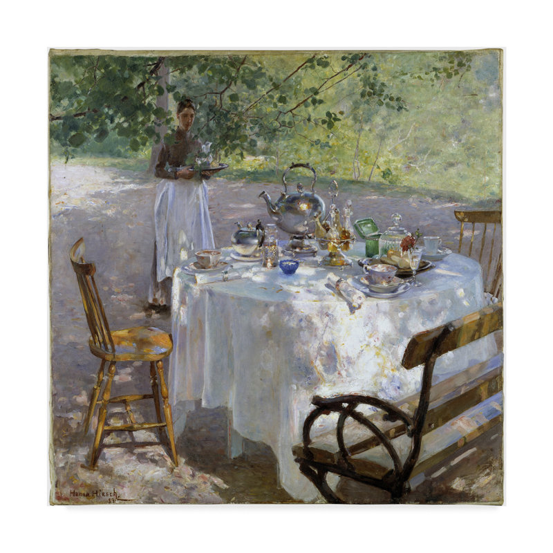 Trademark Art Breakfast Time Oil Painting Print On Wrapped
