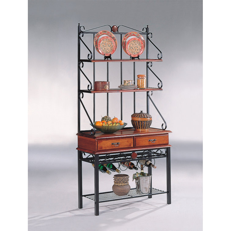 Wildon Home® 37'' Steel Standard Baker's Rack with Microwave