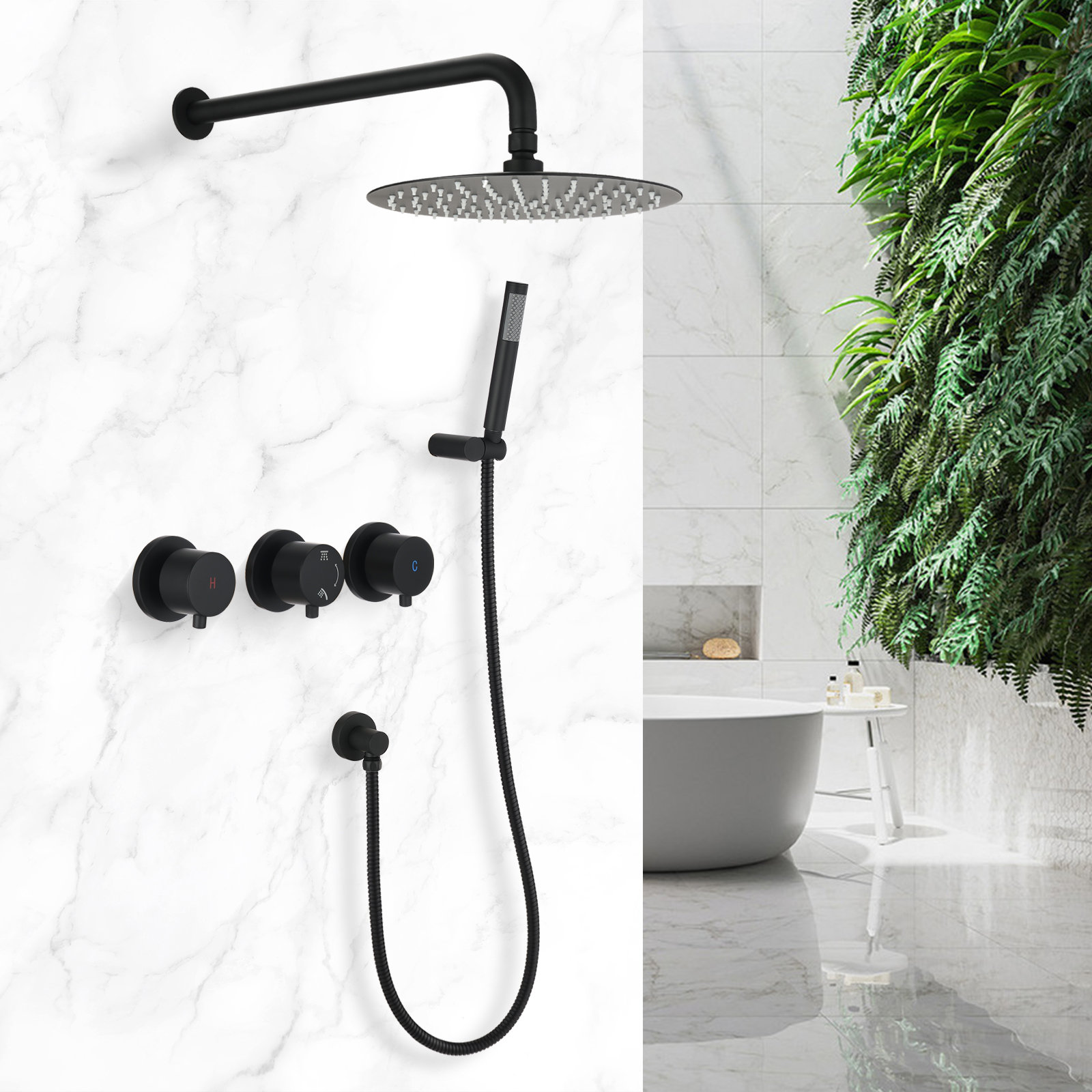 PROOX Complete Shower System With Roughin Valve Wayfair