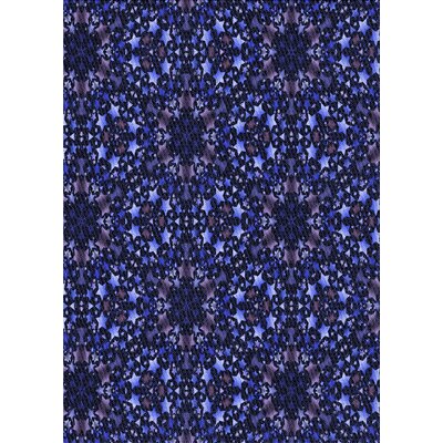 Floral Blue/Black Area Rug East Urban Home Rug Size: Rectangle 8' x 12'