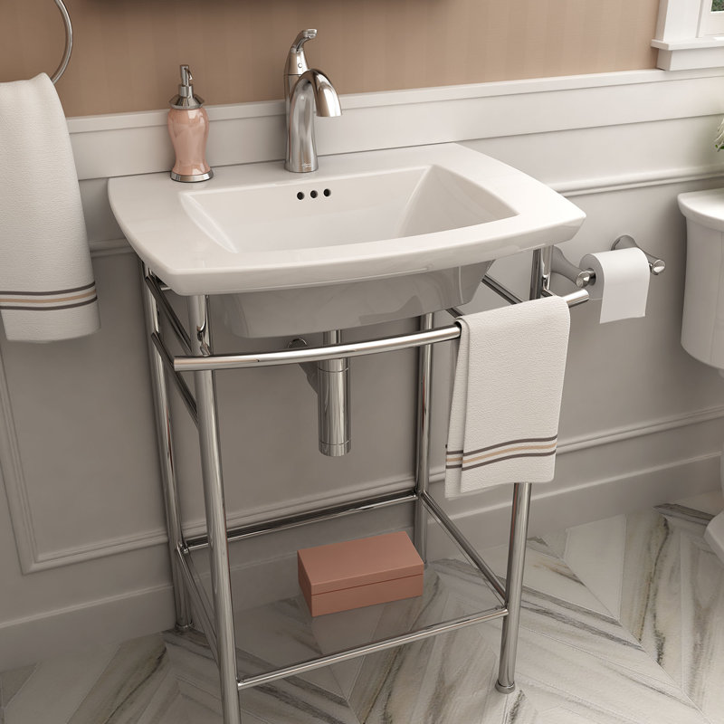 Edgemere 25 Console Bathroom Sink With Overflow Reviews Joss Edgemere 25 Console Bathroom Sink With