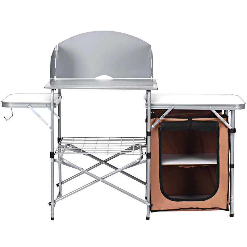 folding grilling table