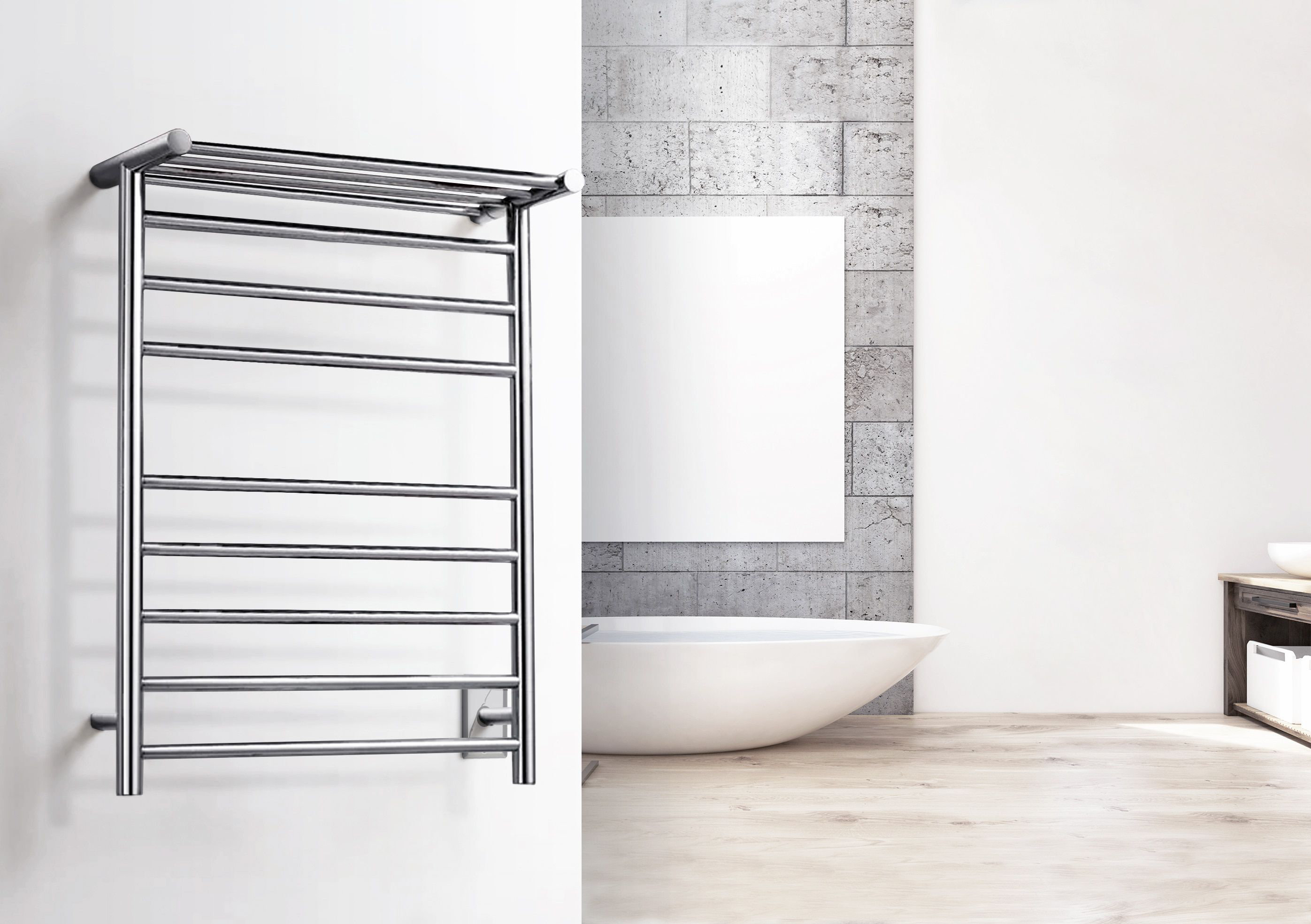 Elevate Huron Wall Mounted Electric Towel Warmer Elevate Huron Wall Mounted Electric Towel Warmer
