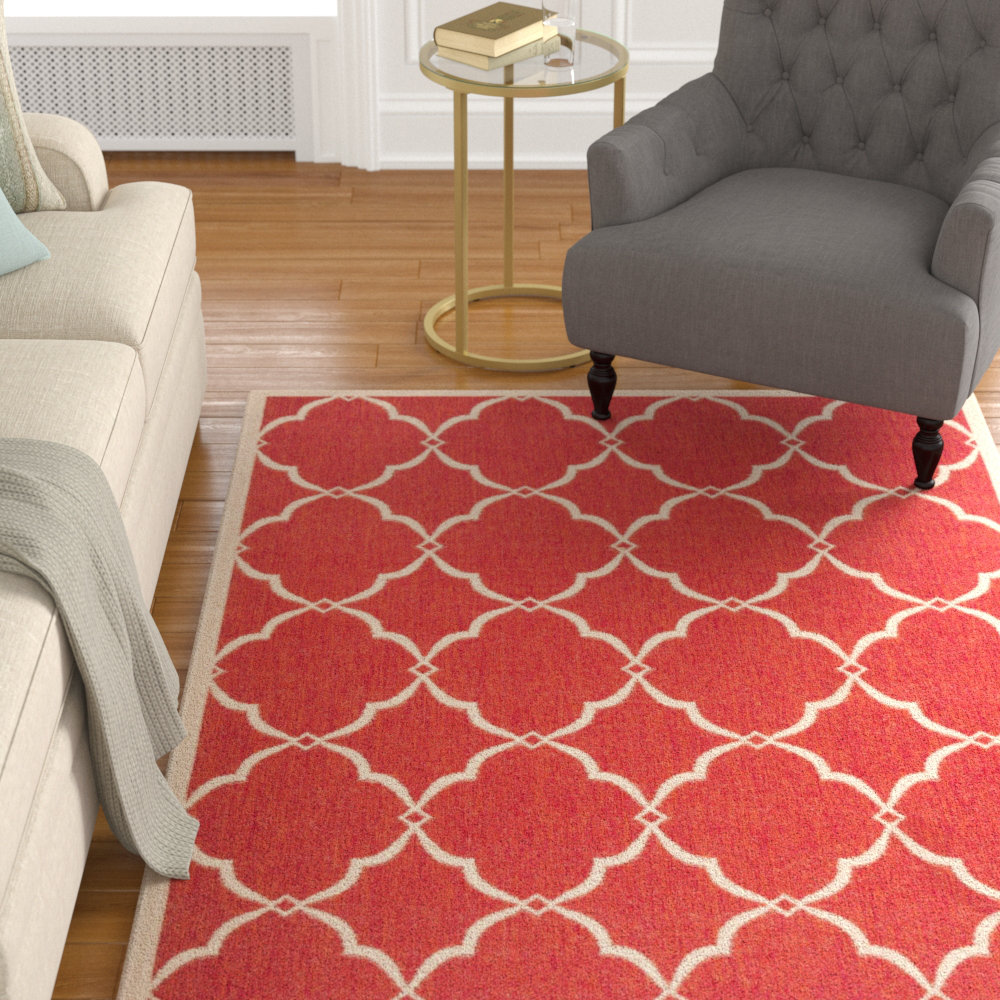 Charlton Home Huth Red Cream Area Rug Reviews Wayfair Charlton Home Huth Red Cream Area Rug