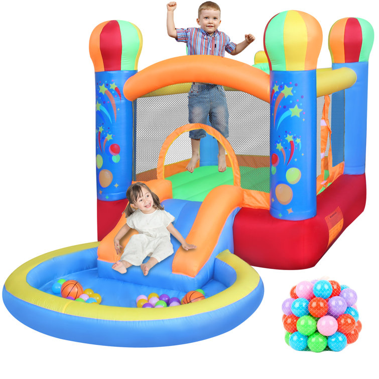 RETRO JUMP Inflatable Bounce House, Bouncy Castle With Ball Pit