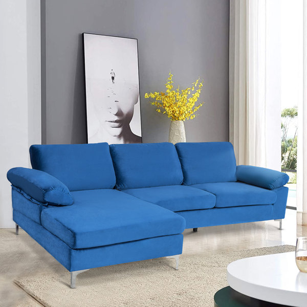 Ultra Suede Sectional Sofa Wayfair Ca