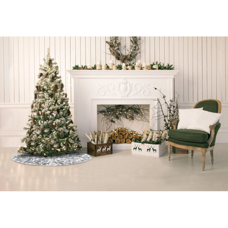 Mina Victory Home For The Holiday Sequin Faux Fur Tree Skirts