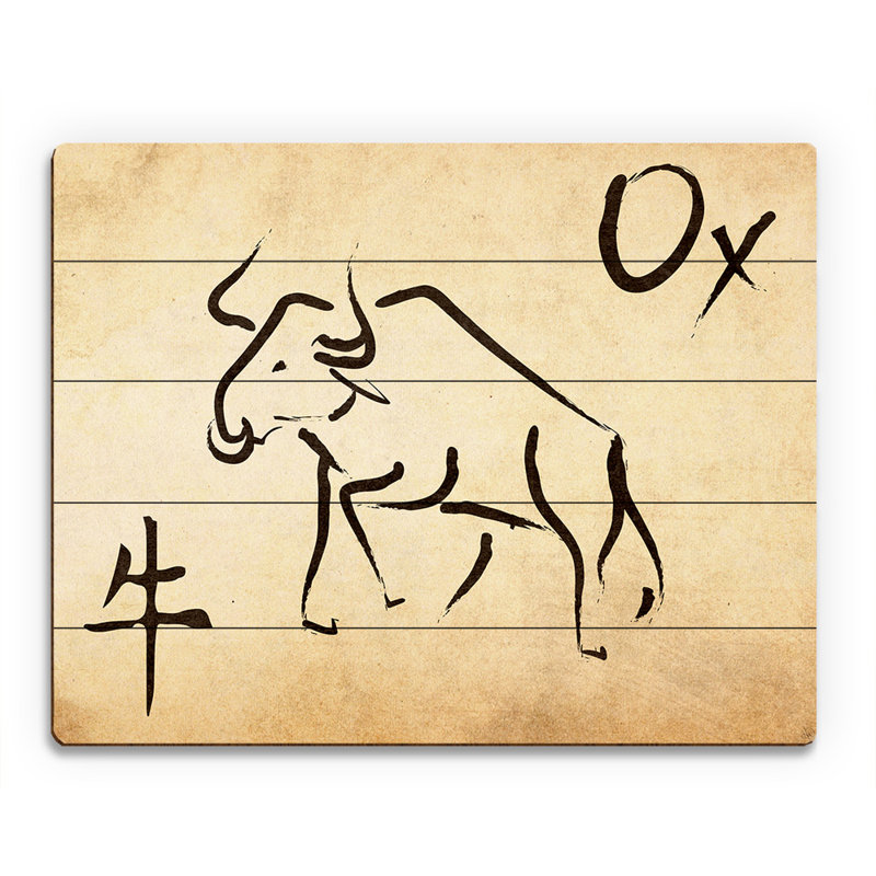 Click Wall Art Chinese Zodiac Ox Paper Graphic Art On Plaque Wayfair The ox is the second animal in the chinese animal zodiac. wayfair com