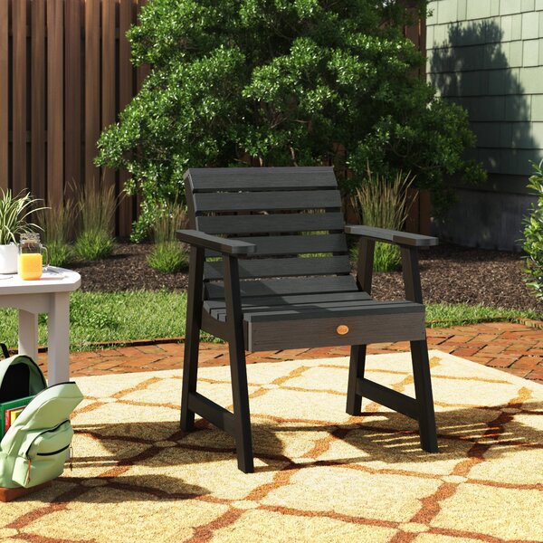 mainstays heritage park patio stacking sling chair black stripes