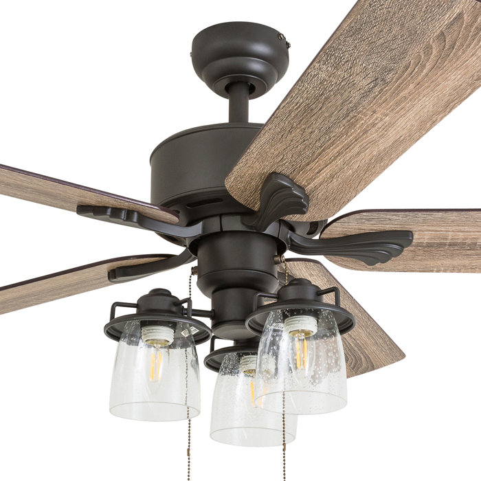Three Posts 52 Sheyla 5 Blade Ceiling Fan Light Kit Included