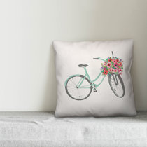 bicycle throw pillows
