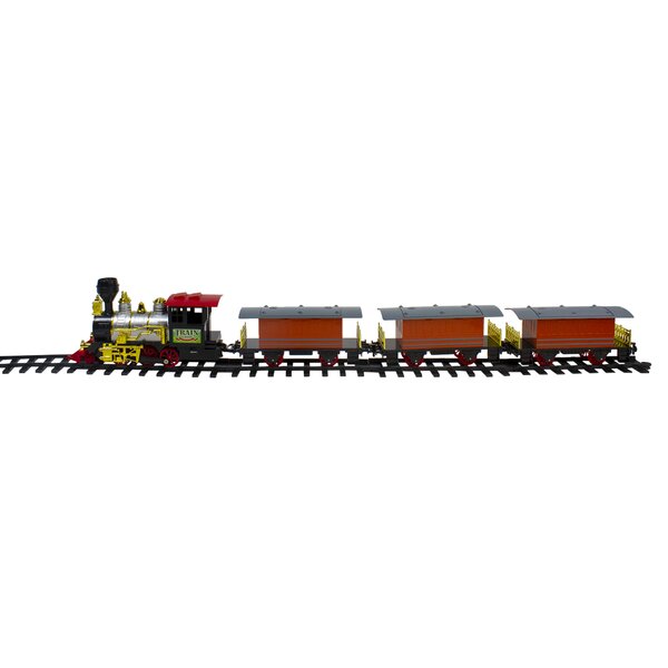 Christmas Smoke & Light Up LED Santa Express Locomotive Train Xmas Toy Gift Set