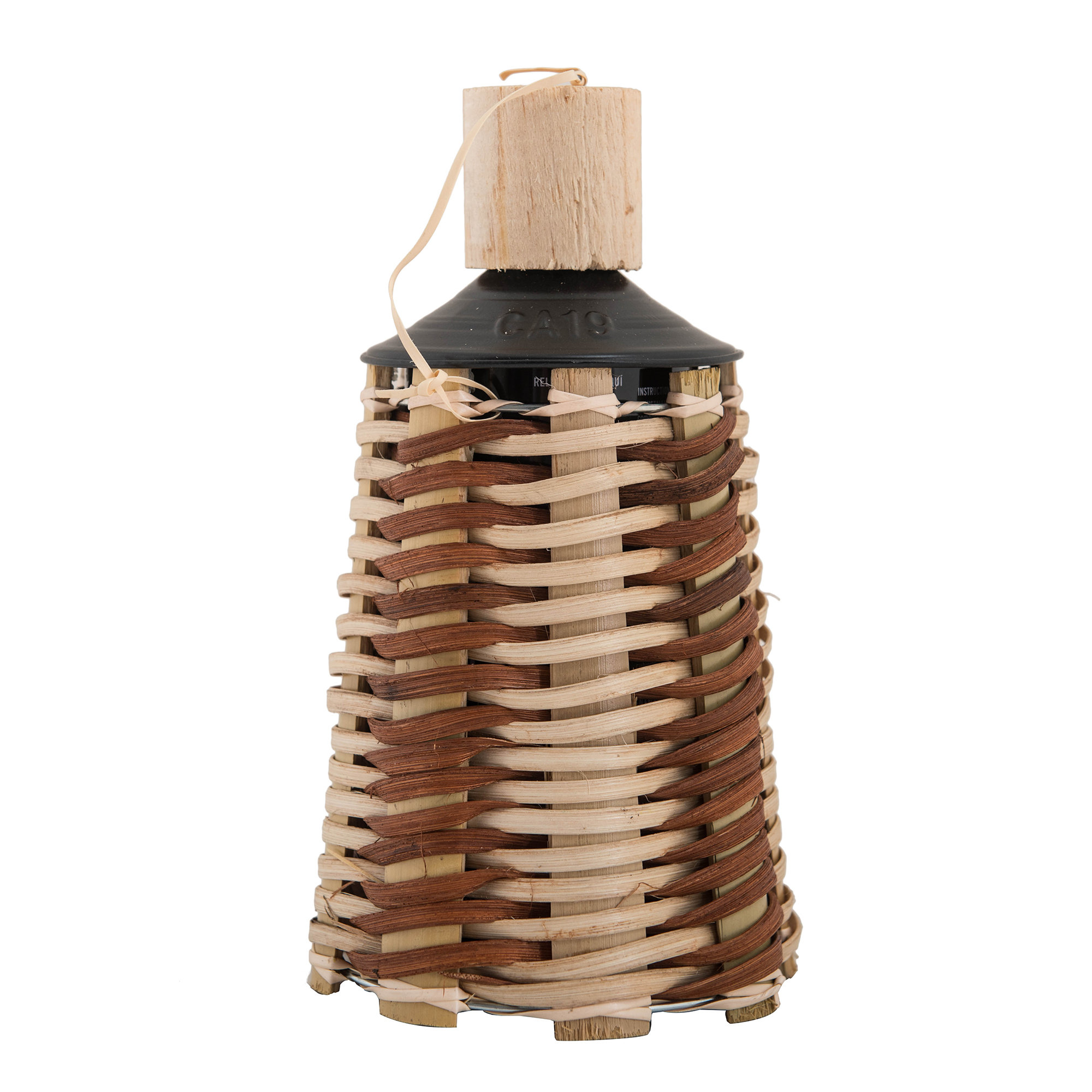 Tiki Torch Set Outdoor Torches Bamboo Oil Backyard Patio Set of 2 NEW
