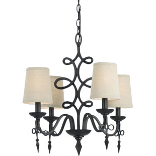 Go to store & view more images Bale 4-Light Shaded Chandelier by Alcott Hill