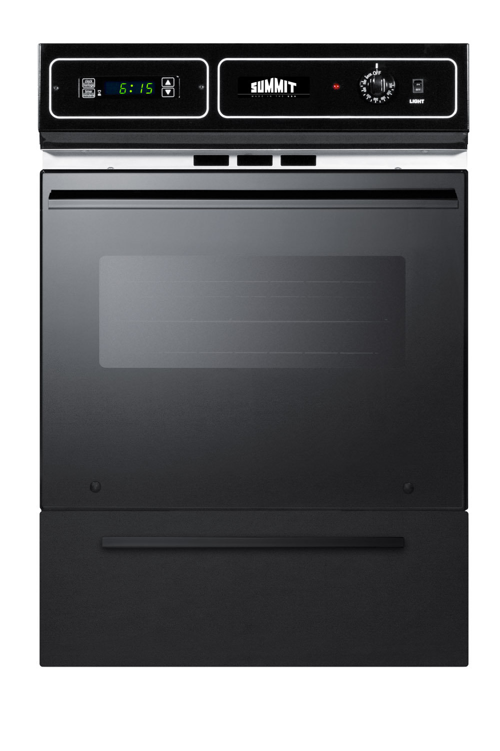 Summit Appliance 24" 2.92 Cubic Feet Black Gas Wall Oven & Reviews