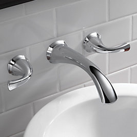 Delta Addison Wall Mounted Bathroom Faucet Finish Chrome