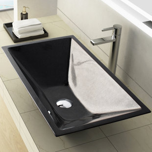 Go to store & view more images Maykke Arvada Stone Rectangular Vessel Bathroom Sink