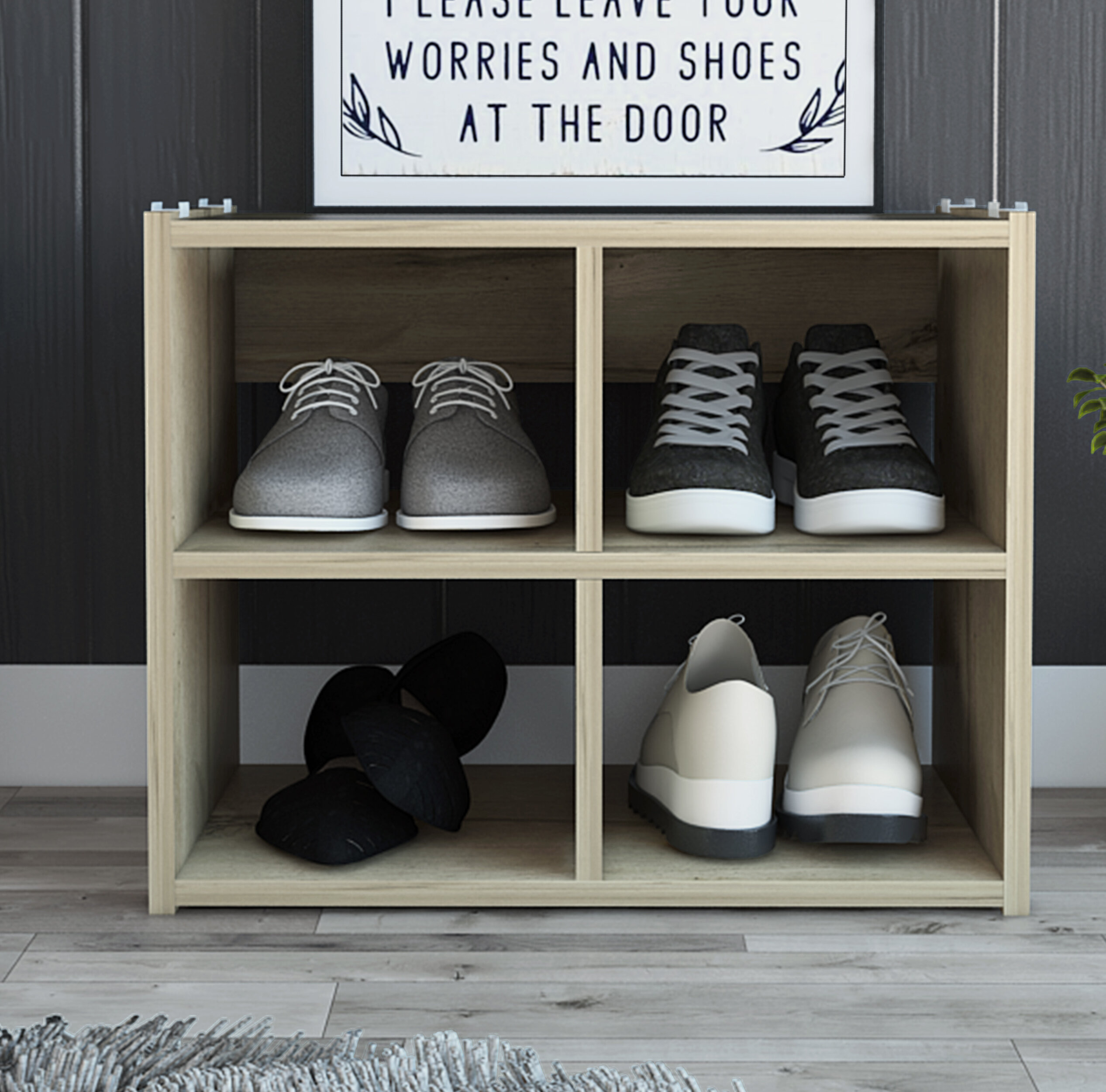 Rebrilliant 4 Pair Stackable Shoe Rack Wayfair