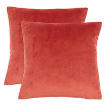 orange linen pillow
