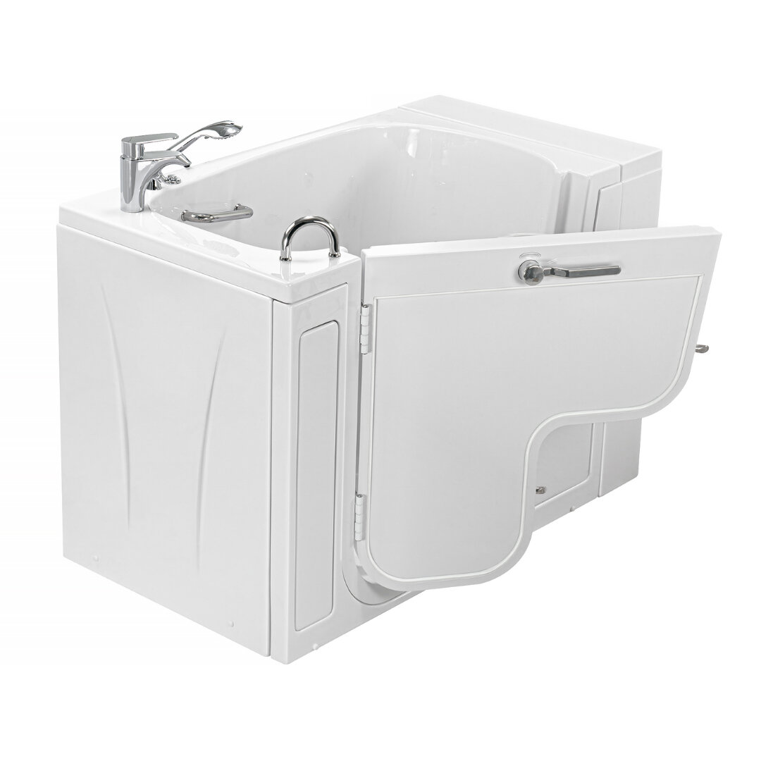 Ella Walk In Bath 52" X 30" Walk in Combination Acrylic Bathtub with