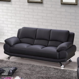 Leather Sofa by Hokku Designs Modern