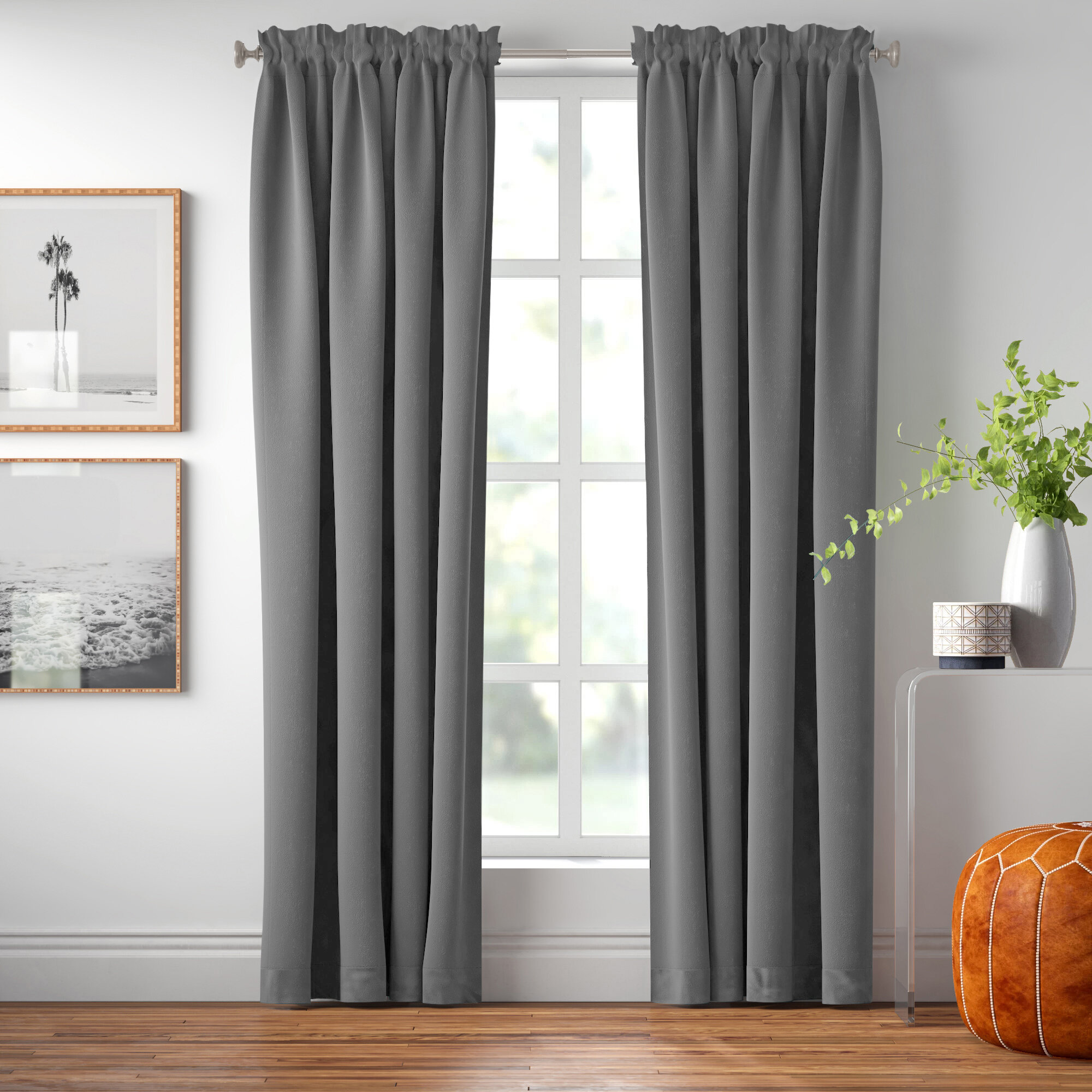 Solid Blackout Rod Pocket Single Curtain Panel Reviews Joss Main