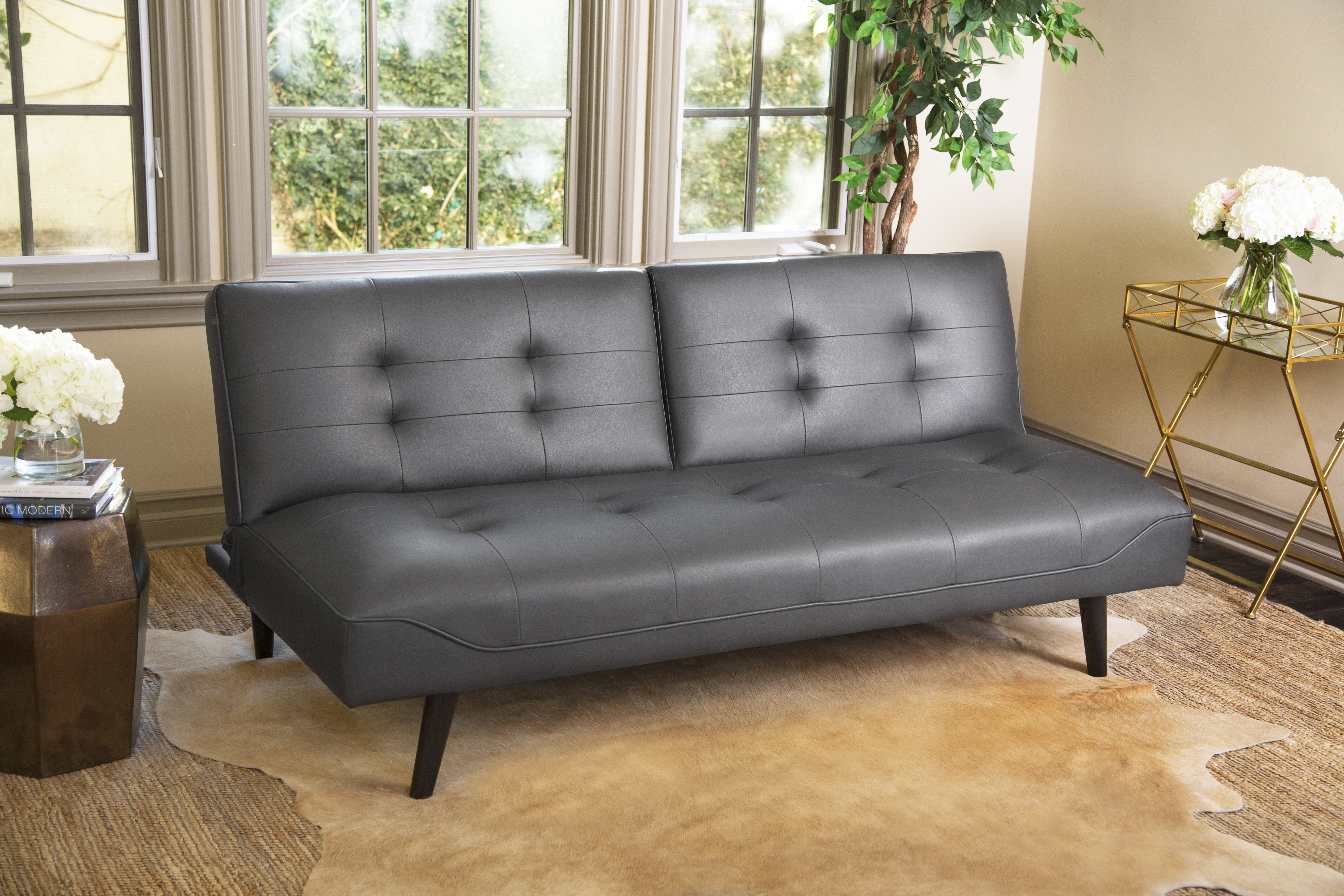 Ebern Designs Oshields Click Clack Convertible Sofa Wayfair
